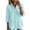 A-Light Blue, variant on 3/4 Length Sleeve Womens Tops Blouses Dressy Casual Shirts Button Solid Color Collared Pullover Elegant Fall Clothes Wine L