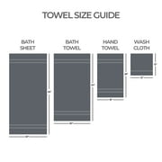 Mainstays Performance Cotton Bath Sheet, Oversized Super Soft Quick Dry Fade Resistant, Textured Grey