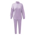 thumbnail image 4 of LEKODE Yoga Sets for Women Womens Winter Sets Long Sweatshirts for Women Womens Long Sleeve Tops Jogging Sets for Women's Long Sleeve Tops for Women Purple L, 4 of 9