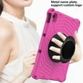 thumbnail image 5 of Dteck Case for Lenovo Tab P11 TB-J606F (11") 2021 Tablet ,Kids Shock Proof EVA Foam Hybrid Protective Cover Rotating Lightweight Durable Stand with Shoulder Strap,Rose, 5 of 6