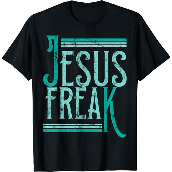Christian Religious Bible Jesus Freak Distressed T-Shirt