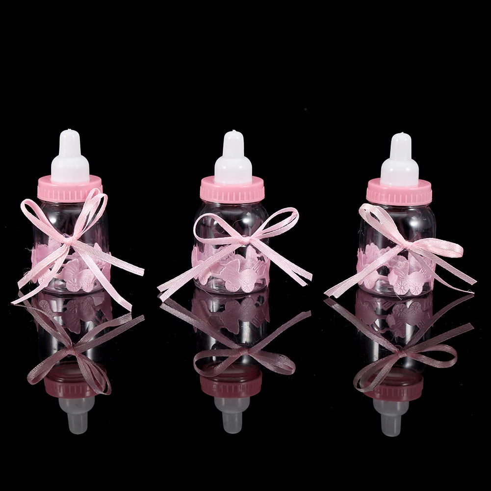 Baby Fillable Bottle  Fillable  Bottle  Party Fillable Bottle 24Pcs Fillable Bottles Sweet  Box Gift For Baby Shower Party Decorations Pink