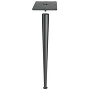 28 inch Table Legs Tapered by Hafele Set of 4, Steel, Black Textured