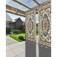 thumbnail image 3 of nqOlkjepod Outdoor Curtains for Patio Waterproof, Southwest America Outdoor Privacy Panels Grommet, Orange Blue Heritage Bohemian Tribal Blackout Outside Curtains for Porch/Cabana 54"x84", 1 Panel, 3 of 8