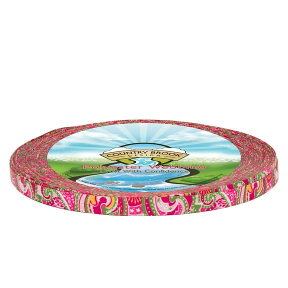 Country Brook Design® Pink Paisley Lite Tape (1/2 Inch, 10 Yards)
