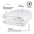 thumbnail image 3 of Organic Club Queen Cotton Duvet with Feather and Duck Down Filling 100% Cotton Cover Comforter All-Season Bedding Queen Size 87x87" (220x220 cm), Machine Washable, White, 3 of 10