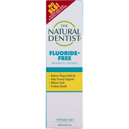 The Natural Dentist Fluoride-Free Toothpaste, Peppermint Sage, 5 Oz (Best Toothpaste Dentist Recommended Uk)