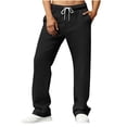 thumbnail image 2 of StSilkitty Mens Sweatpants Lightweight Elastic Waist Drawstring Sweat Pants Straight Leg Running Athletic Trousers with Pockets, 2 of 5