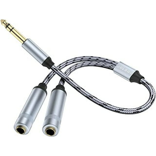 XLR Male to Dual 1/4 TS Mono Y Splitter Microphone Cable, XLR Male to Dual  6.35mm TS Y Adapter Cord, 6.6 Feet - JOLGOO : : Musical Instruments