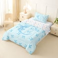 thumbnail image 2 of Manfei Cartoon C Personalized Initial Twin Comforter Sets 3-Piece for Kids Girls,Teens Female Geometric Stripes Kawaii Bowtie Bedding Set,Ultra Soft Home Decor, 2 of 6