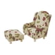 thumbnail image 5 of Conjunto de muebles para casa de muñecas, mini sofá, sillón, otomana, modelos de tela, escala 1:12 Beige, 5 of 9