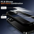 thumbnail image 6 of Shockproof Clear Case for iPhone 15 Pro, [Not Yellowing] [10FT Military Drop Protection] Hard Clear Back Silicone Edge Four Corner Airbags Drop Protection Phone Cover, 6.1 inch, Black, 6 of 14