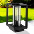 thumbnail image 4 of 2073-OPR NB-SD-Golden Lighting-Smyth - 1 Light Outdoor Pier Mount-13.25 Inches Tall and 7.5 Inches Wide-Natural Black/Seeded Finish, 4 of 7