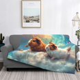 thumbnail image 2 of Yiaed Cloud Guinea Pig Print Blanket Throw Blanket Soft Cozy Flannel Blanket for Home Bed Sofa Couch Chair-60"x50", 2 of 6