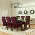 thumbnail image 4 of SureFit  Cotton Duck Short Dining Room Chair Covers, Set of 2 - 18x29 Plaid, 4 of 5