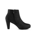 thumbnail image 7 of Unique Bargains Women's Side Zip Low Platform Chunky Heel Ankle Booties Black 7.5, 7 of 7