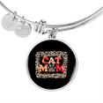 thumbnail image 1 of Cat Mom Paw Designs Bracelet Stainless Steel or 18k Gold Circle Bangle, 1 of 7