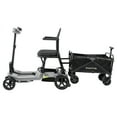 thumbnail image 6 of ScootNGo 39 lbs Ultra Lightweight Foldable Mobility Scooter for Seniors – Airline Approved, 4-Wheel Electric Travel Scooter with Trailer, Silver, 6 of 10