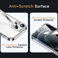 thumbnail image 3 of JETech 3 in 1 Case for iPhone 12 Pro Max 6.7-Inch, with 2-Pack Screen Protector and Camera Lens Protector, Non-Yellowing Shockproof Bumper Phone Cover, Full Coverage Tempered Glass Film (Clear), 3 of 7