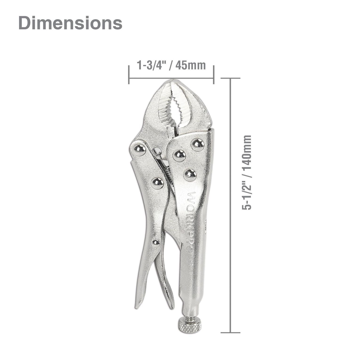 WorkPro 5 po Pince-étau à bec coudé Libération rapide