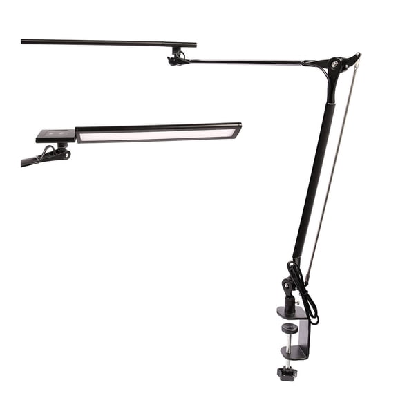 LED Desk Lamp, Architect Task Lamp, 12W Eye-Caring Metal Swing Arm Dimmable D...