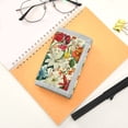 thumbnail image 7 of JIALIOU Nylon Trifold Card Wallet with ID Window Zipper Pocket for Men Women Teen Different Flower and Leaf, 7 of 7