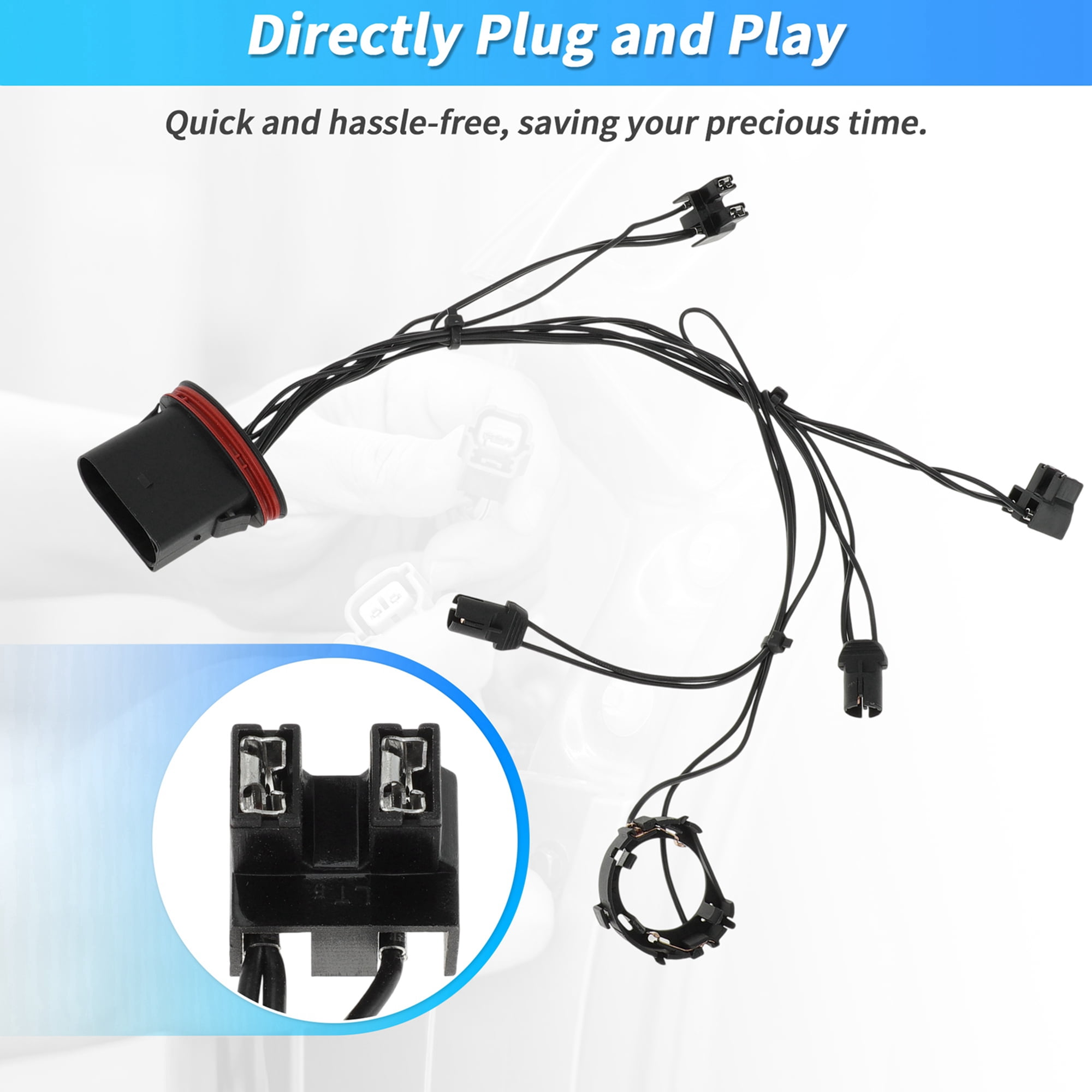 Unique Bargains Headlight Wiring 2048208761 for Mercedes W204 C300 2008-2011