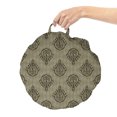 thumbnail image 2 of Oriental Round Floor Cushion with Handle, Layout of Traditional Motifs in Shades, Decorative Pillow for Living Room & Dorms, 18" Round, Green Dark Tan, by Ambesonne, 2 of 4