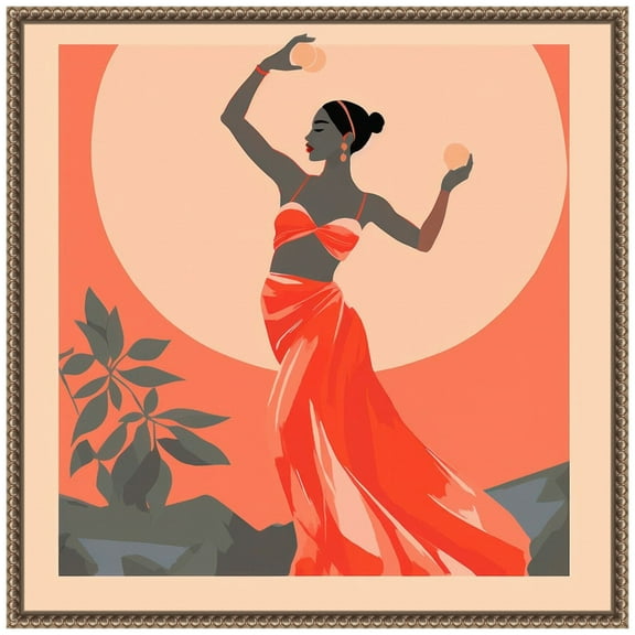 Amanti Art Graceful Woman II Framed Canvas Wall Art Print