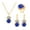 Blue, variant on HUANLEDASH 1 Set Jewelry Set Rhinestone Earrings Necklace Color Matching Adjustable Length Polished Prom Party Wedding Party Bride Jewelry Necklace Earrings Ring Set