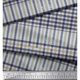 thumbnail image 2 of Soimoi Velvet Fabric Window Pane Check Print Fabric by The Yard 58 Inch Wide, 2 of 3