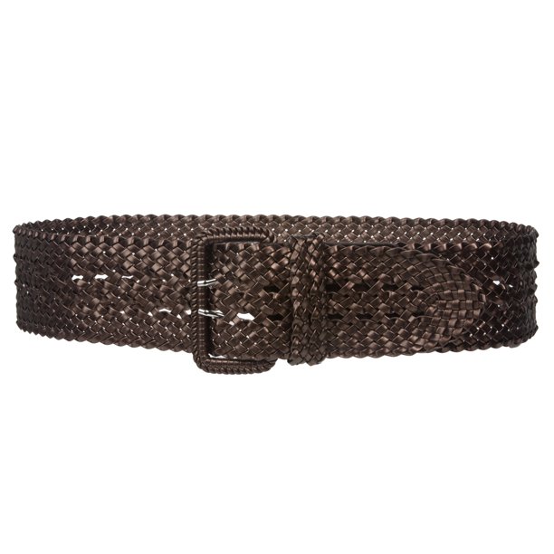 Beltiscool Women's 3" Wide Hand Made Braided Square Buckle Belt