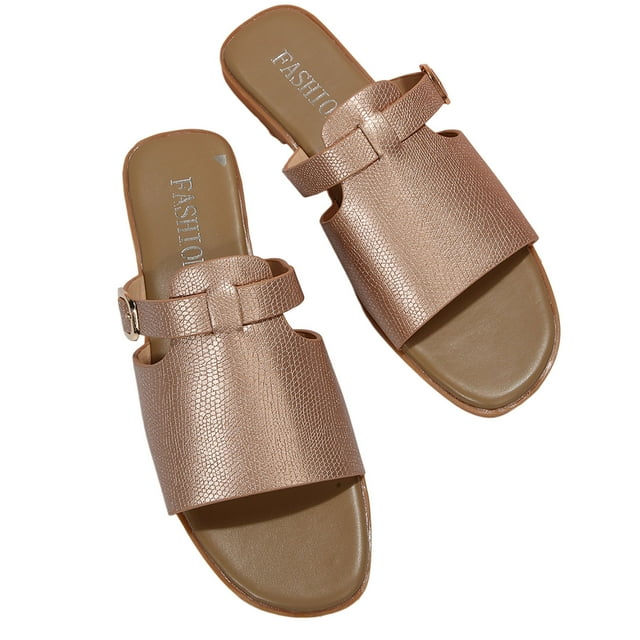 RKSTN Chaussons pour Femmes Mode Décontractée Tête Ronde Confortables Chaussons de Plage Décontractés Chaussures, Chaussons pour Femmes Intérieur Extérieur