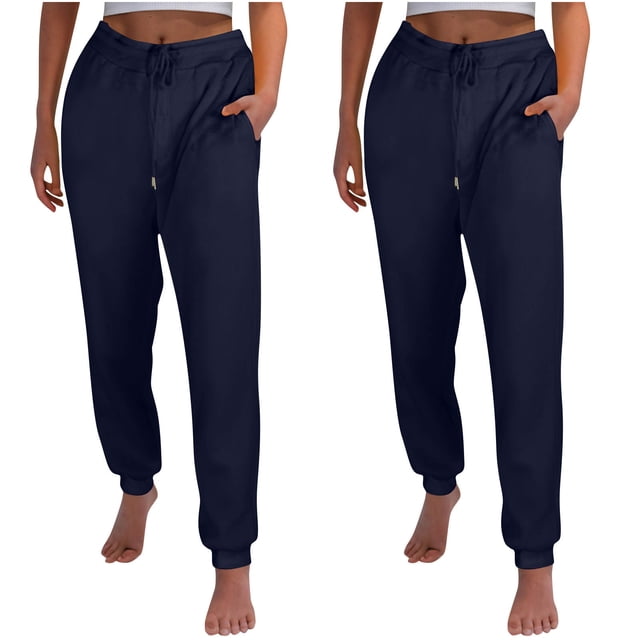 FAIWAD Womens Cinch Bottom Sweatpants 2PC High Waisted Drawstring Fleece Baggy Jogger Workout Trousers