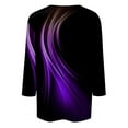 thumbnail image 5 of Long Sleeve Shirts for Women Paisley Party Plus Size T Shirts Ladies Fall 3/4 Sleeve, 5 of 5