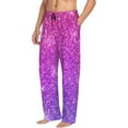 thumbnail image 3 of Kdxio Pink Purple Glitter Print Men's Sleep Pajama Pant Lounge Pants with Pockets, 3 of 8