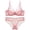 Pink, variant on Levmjia Women's Lace Lingerie Set Thin Push Up Bra and Panty Set Deep V Cross Back Adjustable Straps for Everyday Comfort Sleepwear Honeymoon Valentine