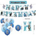 thumbnail image 3 of 33 Pcs For Frozen Cartoon Theme Birthday Decorations Party and Favors Essentials - Includes Banner, Cake Topper, 13 Cupcake Toppers, and 18 Balloons for Party Supply Set, 3 of 5