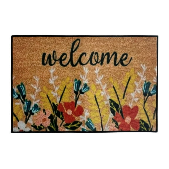 LMTODLFG Door Mat Floral, Door Mat Flower, Doormat Floral, Floral Coir Doormat, Floral Door Mat Outdoor Floral Door Mat Outside Entrance Floral Doormat Outdoor Spring Coir Doormat Welcome Mat Summer