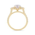 thumbnail image 3 of 0.85 T.C.W Round Shaped Real Diamond New Design Solitaire with Accents Wedding Ring for Women Solid 18K Yellow Gold Size 3.5, 3 of 6