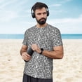 thumbnail image 4 of Wukai Weave Geometric Print Men's Short-Sleeved Mesh T-Shirt,Quick-Dry Short Sleeve Workout T-Shirt-5X-Large, 4 of 8