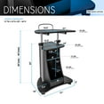 thumbnail image 5 of Techni Mobili Sit-to-Stand Rolling Adjustable Height Laptop Cart With Storage, Graphite, RTA-B002-GPH06, 5 of 9