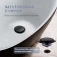 thumbnail image 3 of Tapón de desagüe para bañera HIDROP Pop Up Universal, negro mate, 3 of 8