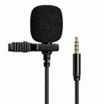 thumbnail image 1 of Lavalier Mic Jack 3.5mm Recording with Noise Reduction - Black, 1 of 3