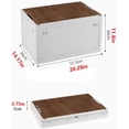 thumbnail image 2 of Foldable Storage Bins with Wood Lids Plastic Collapsible Storage Box with Cutting Board Portable Stackable Grocery Books Container Folding Latching Storage Crate with Removable Pulley (S), 2 of 9