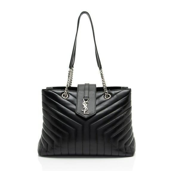 Pre-Owned Saint Laurent Matelasse Calfskin Monogram LouLou Large Shopper Tote