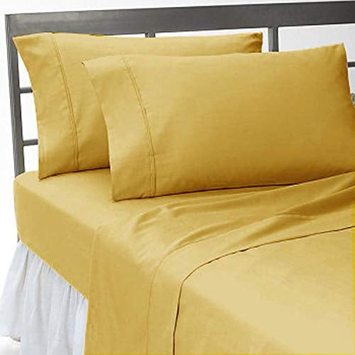 Cushy Bedding Sheet Set 4 PC Deep Pocket Egyptian Cotton Olympic Queen All Solid 