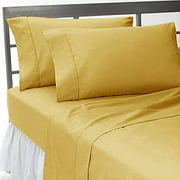 1200 Thread Count Three (3) Piece Full Size Gold Solid Duvet Cover Set, 100% Egyptian Cotton, Premium Hotel Quality