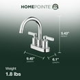 thumbnail image 2 of Homewerks Worldwide 242098 HomePointe Mid Arch Lavatory Faucet with 2 Handle - Chrome, 2 of 6