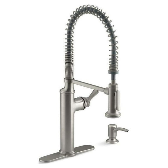 Kohler K-R10651-SD-VS Sous Kitchen Sink Faucet, Vibrant Stainless